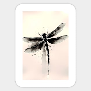 Dragonfly Ink Painting Sticker